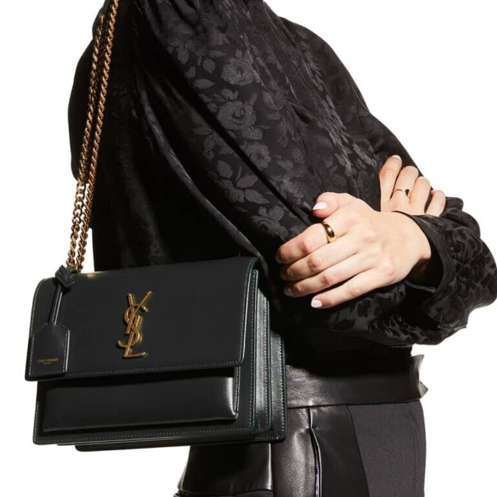 YSL medium black sunset bag